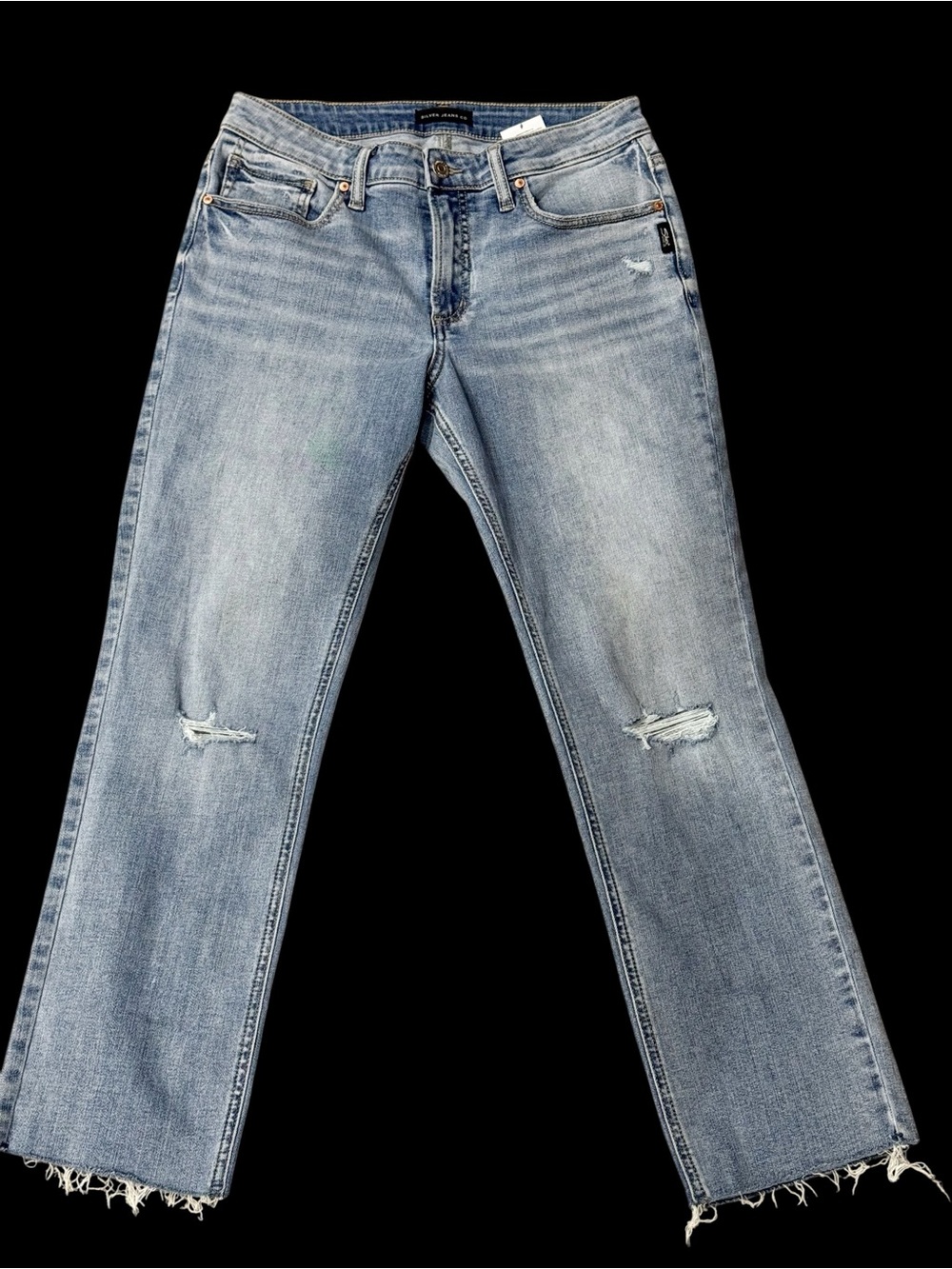 Silver Jeans Most Wanted Ankle Straight Blue Jeans